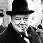 Churchill smoking a cigar