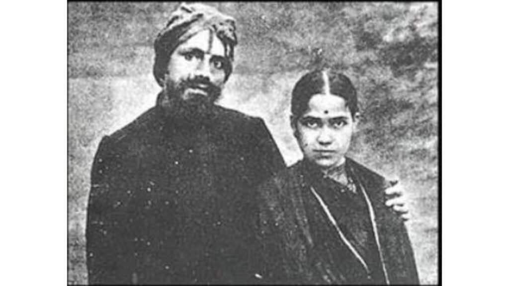 Subramania Bharati with his wife Chellamma