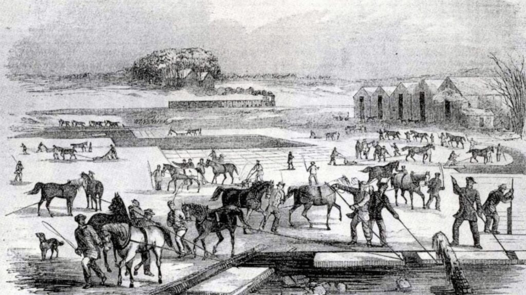 Ice harvesting, 1852