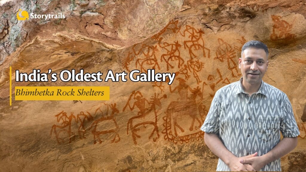 Storyteller and the rock paintings of Bhimbetka Rock Shelters